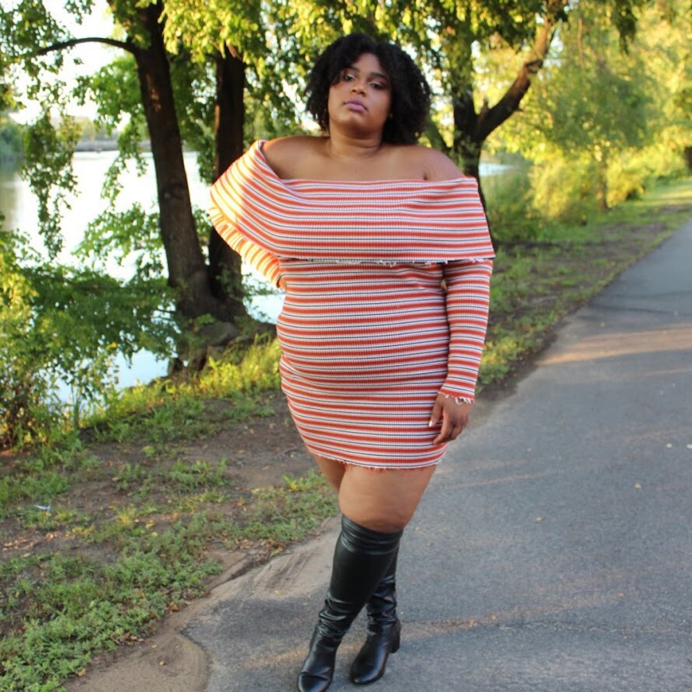 3x Forever 21 striped sweater dress